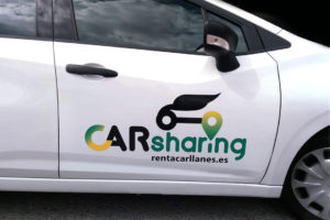 Rotulación coche Rentacar Llanes
